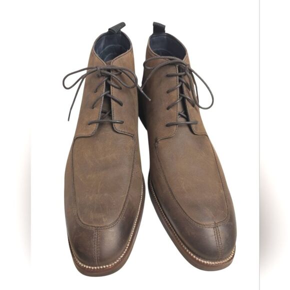 Cole Haan Wagner Apron Brown Leather Distressed Chukka Ankle Boots Mens 13 NWOB - Picture 5 of 8